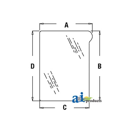 A & I Products Glass, Windshield, Lower (RH) 23" x37" x2" A-L151753